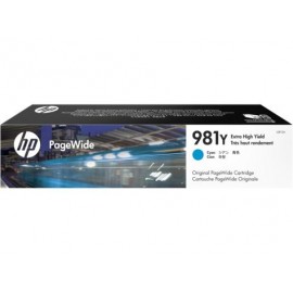 HP 981Y Extra High Yield Cyan Original PageWide Cartridge Cartucho 16000pÃÂ¡ginas Cian L0R13A