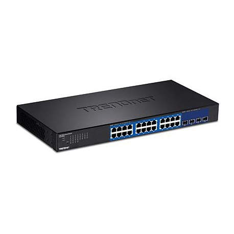 Trendnet TEG-30284 Gestionado Gigabit Ethernet (10/100/1000) 1U Negro switch TEG-30284