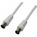 LogiLink CA1060 1.5m Coaxial Plug Coaxial jack Color blanco
