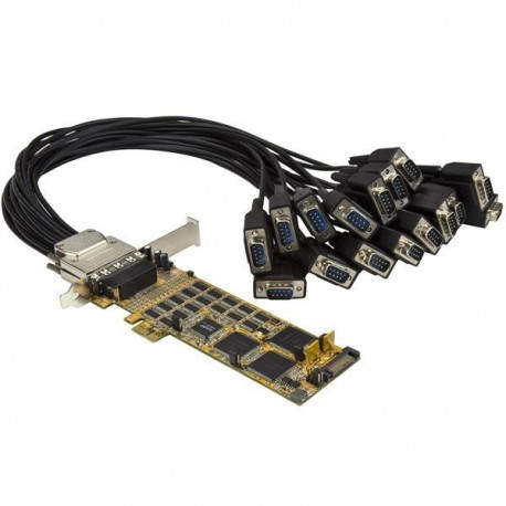 StarTech.com Tarjeta Adaptador Serie PCI Express de 16 Puertos RS232 DB9 Perfil Bajo PEX16S550LP