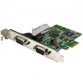 StarTech.com Tarjeta Serie PCI Express de 2 Puertos DB9 RS232 con UART 16C1050 PEX2S1050
