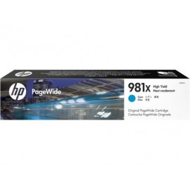 HP 981X High Yield Cyan Original PageWide Cartridge Cartucho 10000pÃ¡ginas Cian L0R09A