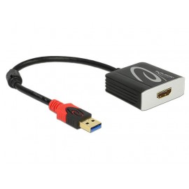 DeLOCK 62736 0.2m USB A HDMI Negro