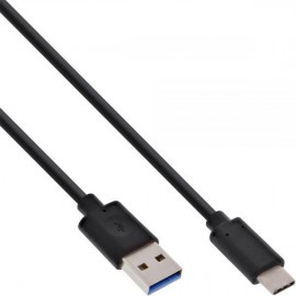 InLine 1.5m, USB3.1-C/USB3.1-A 1.5m USB C USB A Negro 35714
