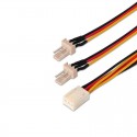 Nanocable 10.19.0801 Interno 0.3m Molex (3-pin) 2 x Molex (3-pin) Negro, Rojo, Amarillo