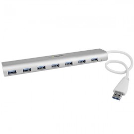 StarTech.com Concentrador USB 3.0 de 7 Puertos - Hub con Cable Incorporado ST73007UA