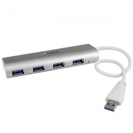 StarTech.com Concentrador PortÃ¡til USB 3.0 de 4 Puertos - Hub con Cable Incorporado ST43004UA