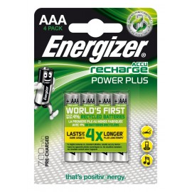 Energizer Accu Recharge Power Plus 700 AAA BP4 NÃ­quel metal hidruro 700mAh 1.2V 535-417005-00
