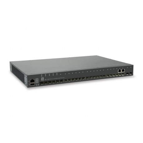 LEVELONE 28P SWITCH STACK L3 PNT LITE MANAGED GB FIBER 2XSFP RJ4 IN GTL-2882
