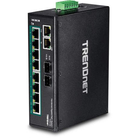 Trendnet TI-PG102 No administrado Gigabit Ethernet (10 100 1000) (PoE) Negro switch