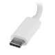 StarTech Concentrador USB 3.0 de 3 Puertos con USB-C y Ethernet Gigabit - Hub Blanco HB30C3A1GEA