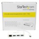 StarTech Concentrador USB 3.0 de 3 Puertos con USB-C y Ethernet Gigabit - Hub Blanco HB30C3A1GEA