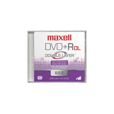 MAXELL DVD R DL - 2,4x - 8,50 GB - 10 Paquete(s) Cabezal con Ejes Rotatorios 275987