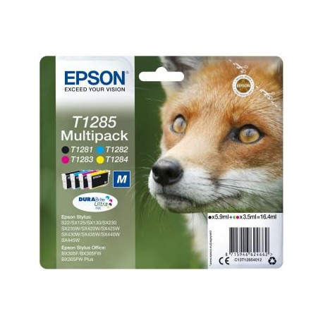EPSON MULTI-PACK NEGRO-CIAN-AMARILLO-MAGENTA T1285 C13T12854012