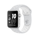 APPLE WATCH NIKE  42MM CON CAJA ALUMINIO PLATA Y CORREA NIKE SPORT PLATINO PURO BLANCA - MQ192QL A