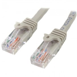 StarTech Cable de Red de 0,5m Gris Cat5e Ethernet RJ45 sin Enganches 45PAT50CMGR