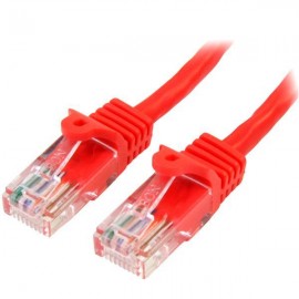 StarTech Cable de Red de 0,5m Rojo Cat5e Ethernet RJ45 sin Enganches 45PAT50CMRD