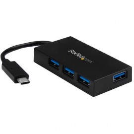 StarTech USB 3.0 de 4 Puertos Alimentado - Ladr?n USB-C a 4x USB A HB30C4AFS