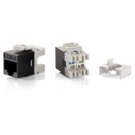 EQUIP KIT 8 UDS CONECTOR HEMBRA RJ45 UTP CAT6 SLIM PANEL KEYSTONE 769212