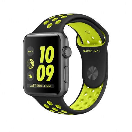 Apple Watch Nike+, 42mm Space Grey Aluminium Case with Black Volt Nike Sport Band MP0A2QL/A