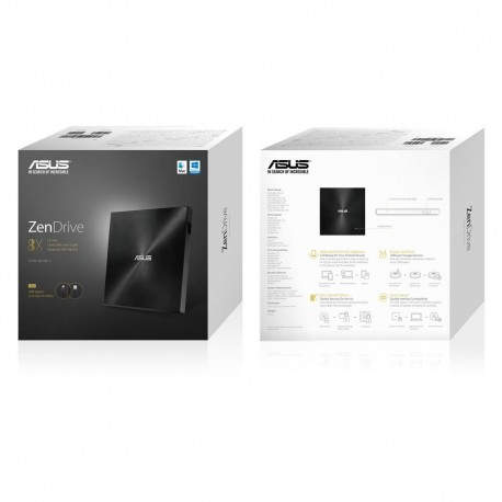 ASUS ZENDRIVE SDRW-08U9M-U BLK G AS P2G SLIM RETAIL NEGRA 90DD02A0-M29000
