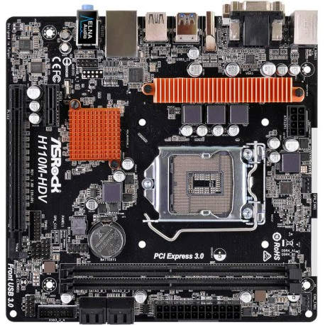 ASROCK H110M-HDV R3.0,INTEL,1151 90-MXB4W0-A0UAYZ