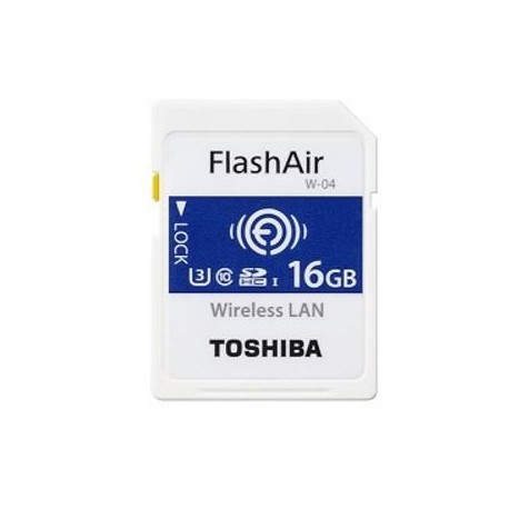 Toshiba FlashAir W-04 16GB SDHC UHS-I Clase 3 memoria flash THN-NW04W0160E6