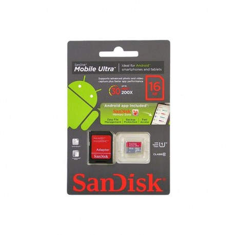 Sandisk 16GB Android Ultra microSDHC