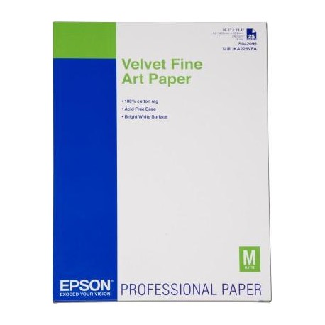 Epson Velvet Fine Art Paper, DIN A2, 260 g m², 25 hojas C13S042096