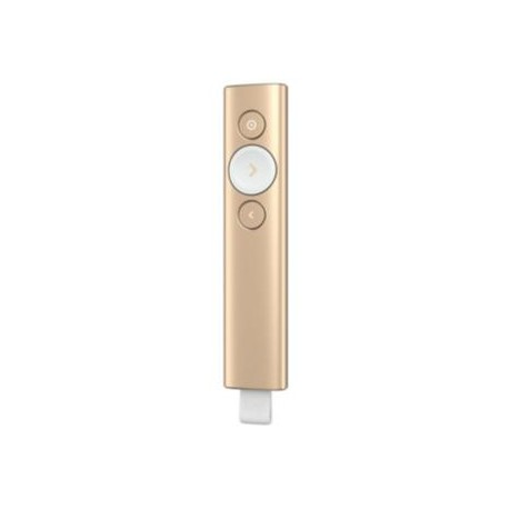 LOGITECH SPOT LIGHT RETAIL COLOR GOLD WIRELESS PRESENTER P N:910-004862 910-004862