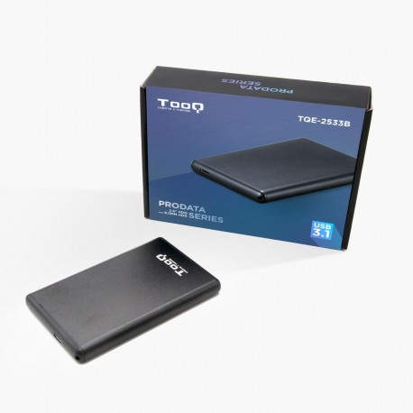TOOQ CAJA EXTERNA 2.5 SATA NEGRA USB 3.1 9,5 MM TQE-2533B