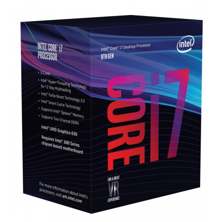 Intel Core i7-8700K 3.7GHz 12MB Smart Cache Caja procesador