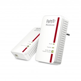 AVM FRITZ!Powerline 1240E WLAN 1200Mbit/s Ethernet Wifi Rojo, Color blanco 20002755
