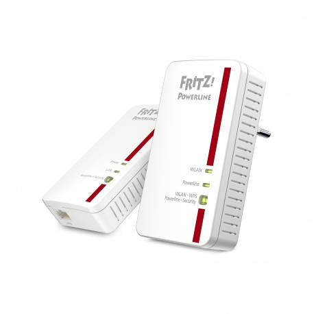 AVM FRITZ!Powerline 1240E WLAN 1200Mbit/s Ethernet Wifi Rojo, Color blanco 20002755