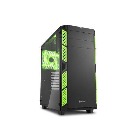 Sharkoon AI7000 Glass Torre Negro, Verde 4044951020799