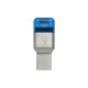 Kingston Technology MobileLite Duo 3C USB 3.0 (3.1 Gen 1) Type-A/Type-C Azul, Plata FCR-ML3C