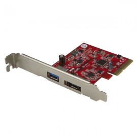 StarTech.com Tarjeta PCI Express USB 3.1 de 10 Gbps y eSATA - Hub Ladrón Interno PCI-E USB y eSATA para Ordenador de Sobremesa
