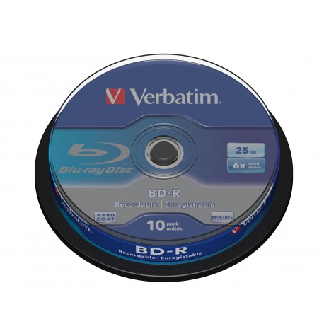Verbatim BD-R SL 25GB 6 x 10 Pack Spindle BD-R 25GB 43742