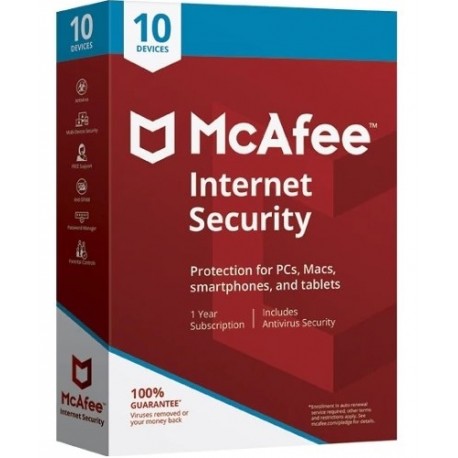 McAfee Internet Security 2018 1año(s) Español MIS00SNRXRAA
