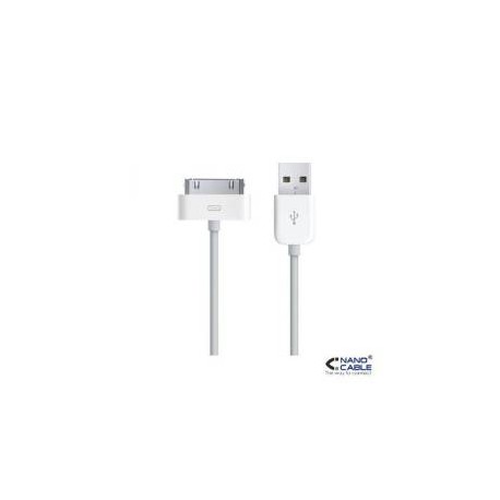 Nanocable Cable Cargador iPod / iPhone 0.8M