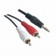 Nanocable Audio Estereo 3.5/M-2xRCA/M 3M