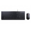 Lenovo Essential USB QWERTY Español Negro 4X30L79915