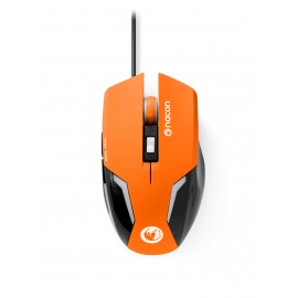 NACON GM-105 USB Óptico 2400DPI mano derecha Negro, Naranja PCGM-105ORANGE