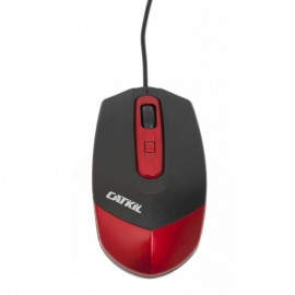 Catkil Dallas USB Óptico 1000DPI Negro, Rojo CTK015