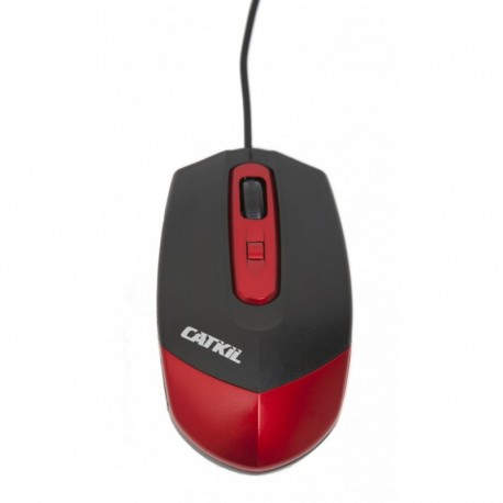 Catkil Dallas USB Óptico 1000DPI Negro, Rojo CTK015