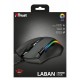 Trust Laban GTX 188 RGB USB Óptico 15000DPI mano derecha Negro 21789