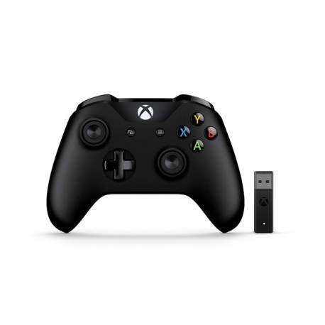 Microsoft Xbox Controller + Wireless Adapter Gamepad PC, Xbox One Negro 4N7-00002