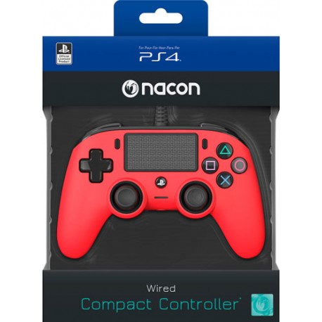NACON Compact Controller Colour Edition Gamepad PlayStation 4 Rojo 3499550360714