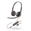 Plantronics Blackwire 3225 Binaurale Diadema Negro 209747-101
