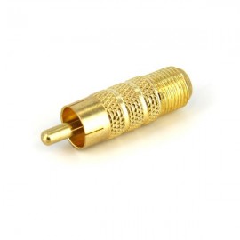 StarTech.com RCA to F Type Coaxial Adapter, M/F 1x RF F-pin 1x RCA Amarillo  RCACOAXMF